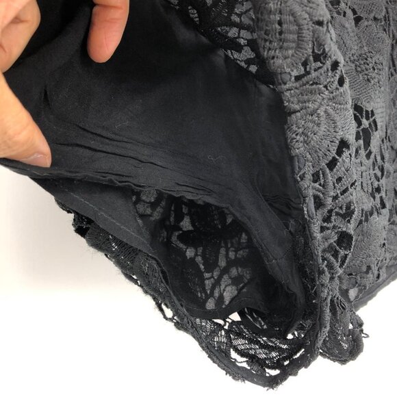 Naf Naf Black Floral Lace High Rise Short  Shorts size ~26/S - Picture 6 of 12